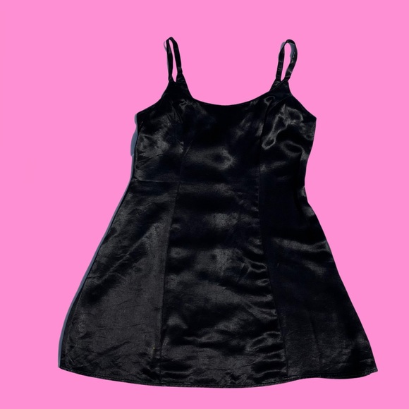 Silk Mini Black Dress - Picture 4 of 4